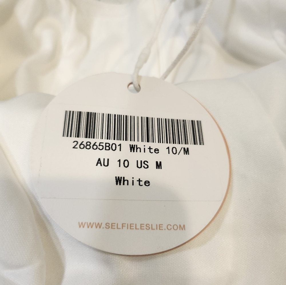 SELFIE LESLIE PROM QUEEN BANDEAU MINI DRESS WHITE - Picture 13 of 14